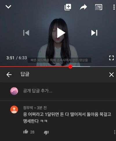 쯔양 악플러 태세전환