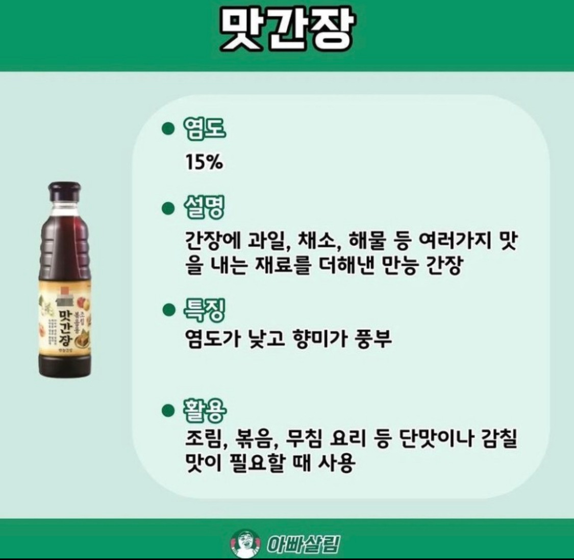 간장 종류와 활용법