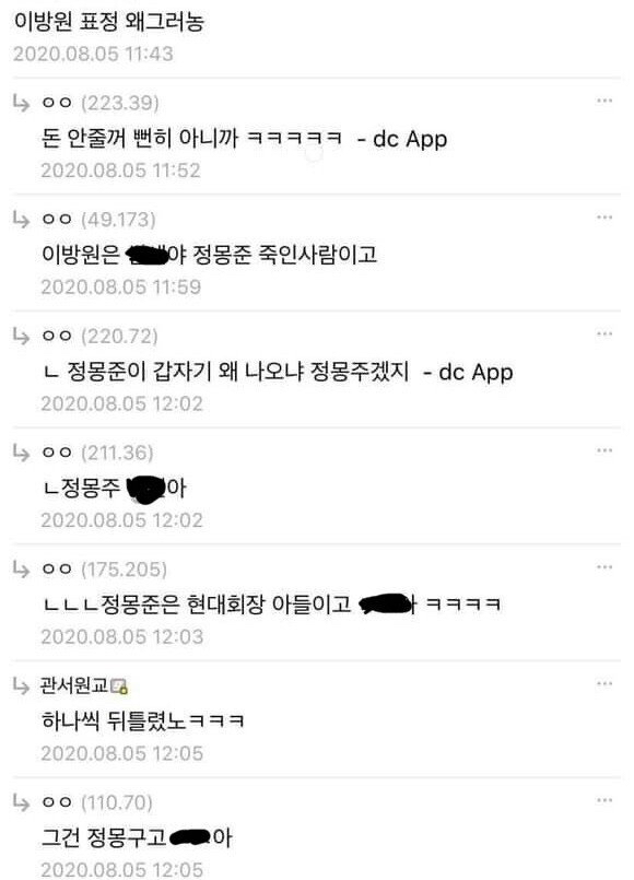 박미선 앞광고에 대한 디씨인들의 반응