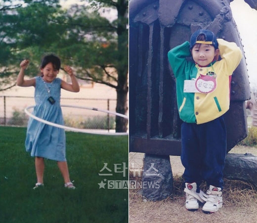 2NE1 씨엘·민지, 어릴때사진 최초공개 '천진난만'