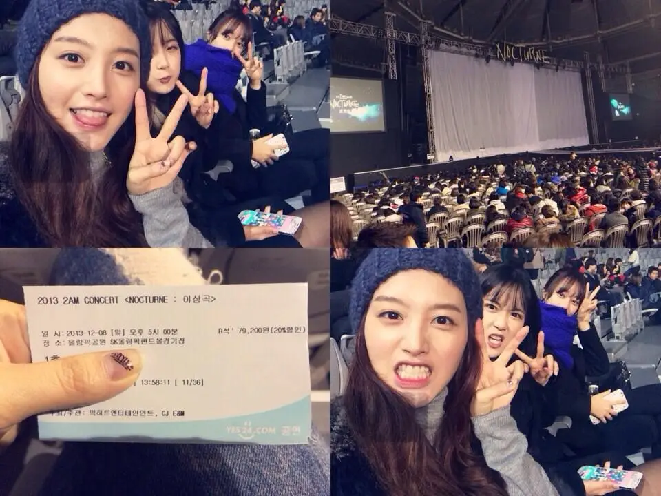 레인보우 김재경 131208 트위터 - 콘서트 보러 왔지롱!ㅎㅎㅎ