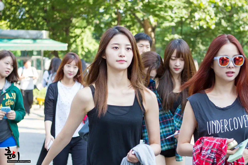 140829 EXID 뮤직뱅크 출근길 직찍