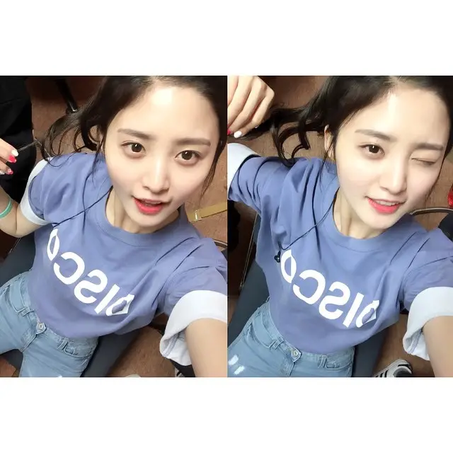 150522 정화(exid) 인스타그램 - 묶쫑 오늘 하루도 힘내자