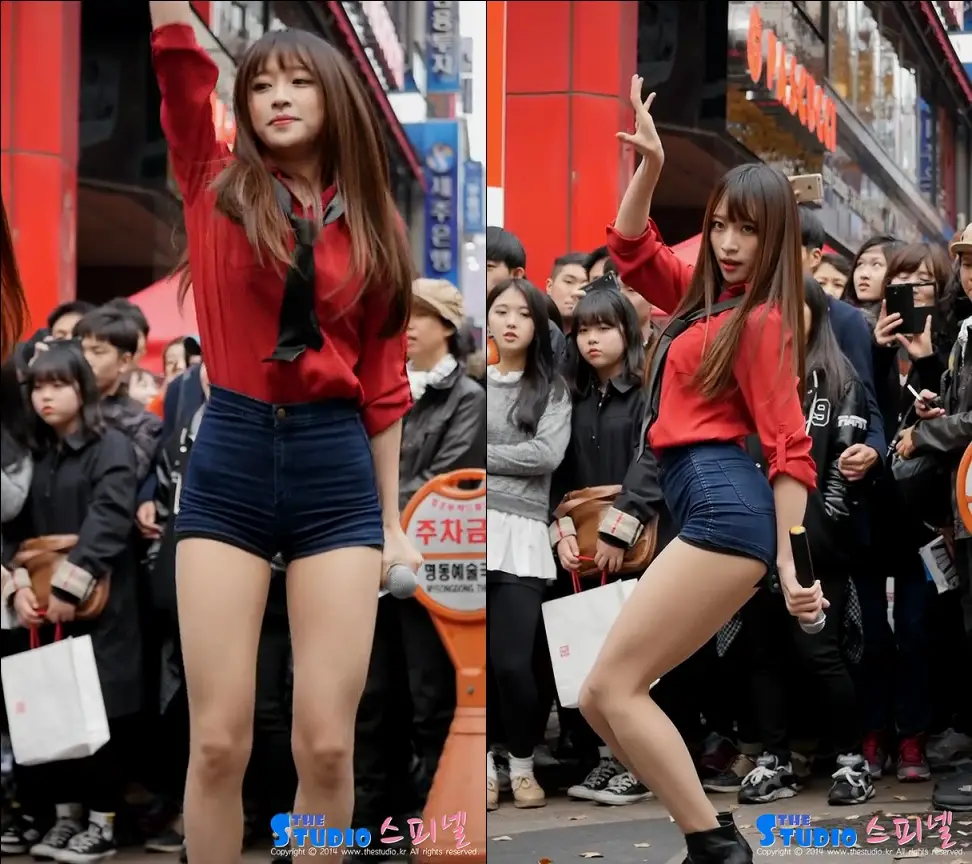EXID 하니 직캠 - 141123 명동 게릴라 공연 by 스피넬