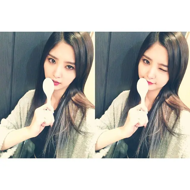 150425 정화(exid) 인스타그램 - 점심 먹으러 왔다앙>_<