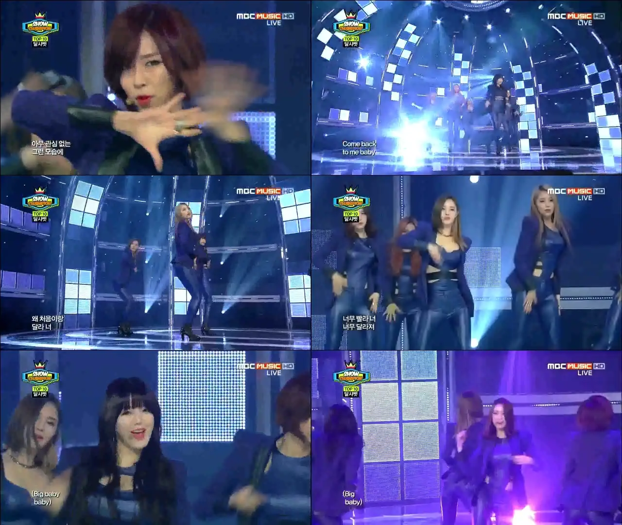 [140122 쇼챔] 달샤벳 - B.B.B(Big Baby Baby)