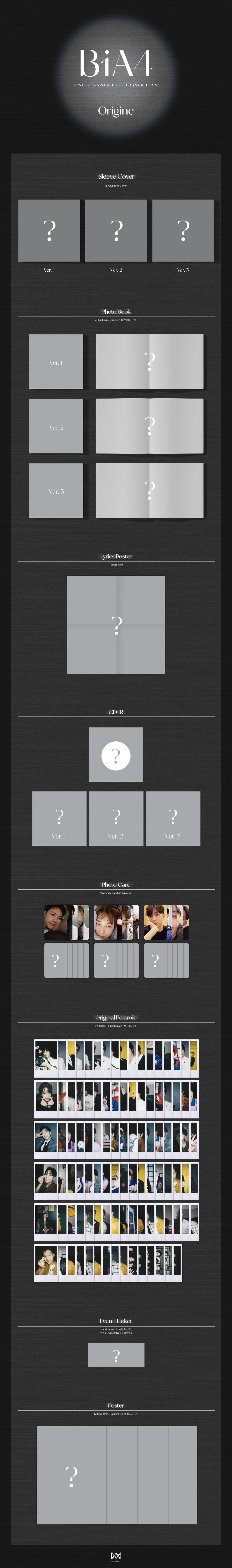 B1A4 4th Album [Origine] 예약 판매 안내 [Coming Soon 2020. 10. 19]