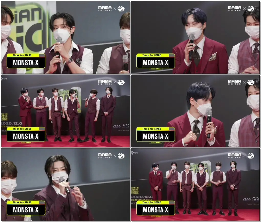 #2020MAMA #M2 #MnetASIANMUSICAWARDS [Thank You Stage] 몬스타엑스(MONSTA X) l 2020MAMA x M2