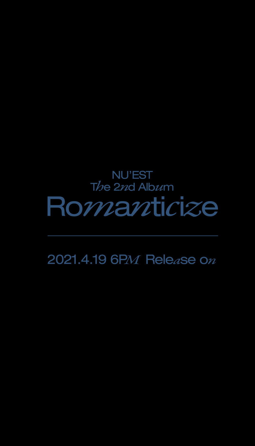 뉴이스트 NU'EST The 2nd Album 'Romanticize' Concept Homepage Open!(4월 19일 컴백)