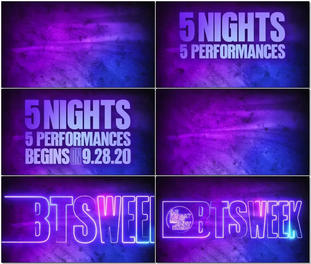 5⃣ NIGHTS 5⃣ PERFORMANCES   Who’s ready for #BTSWEEK with @BTS_twt?!   ?️9.28.20