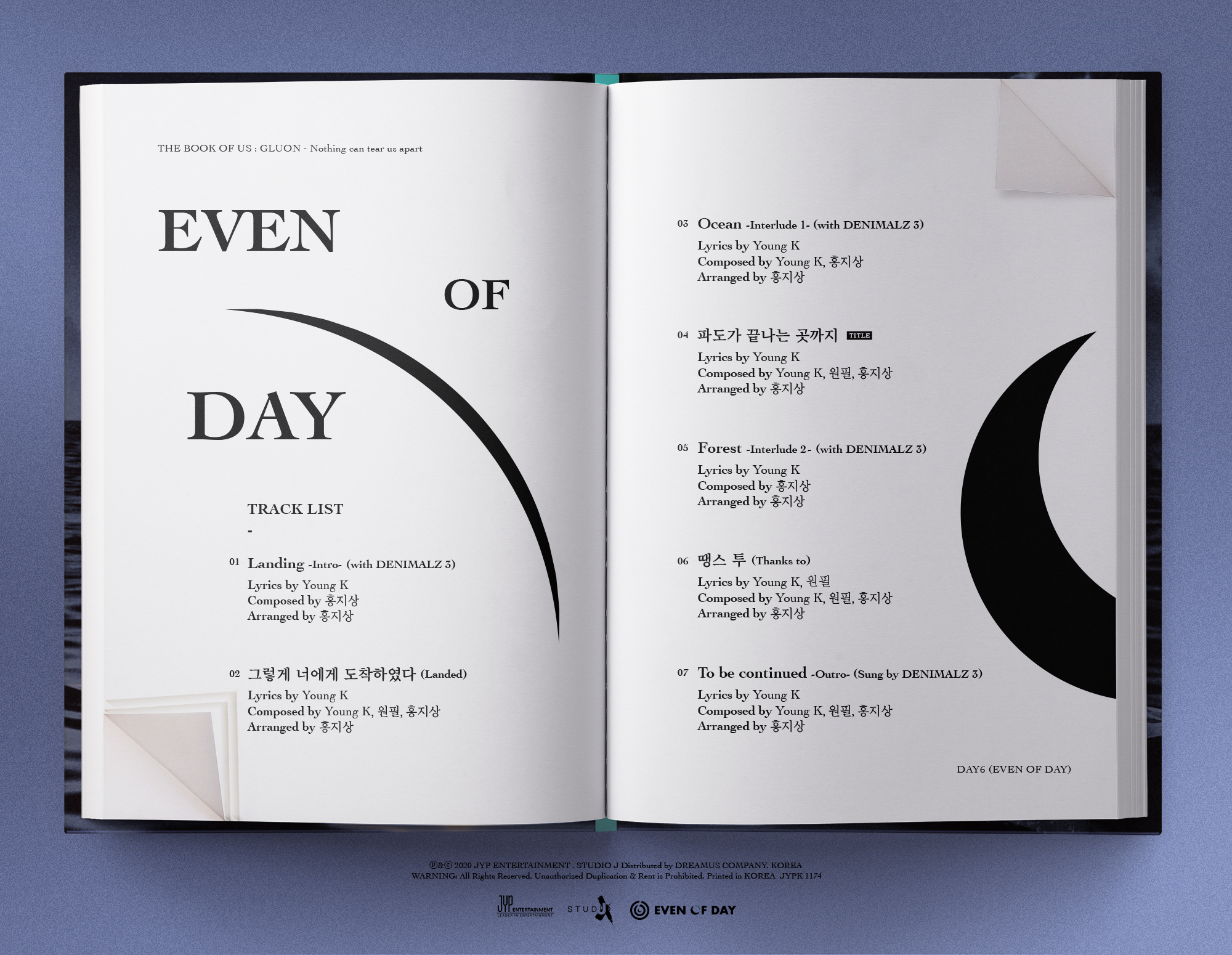 DAY6 데이식스 (Even of Day) ＜The Book of Us : Gluon＞Album Sampler