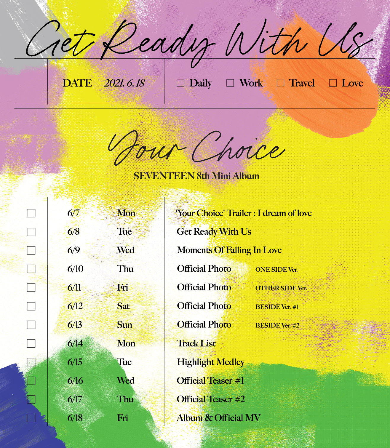 세븐틴 8th Mini Album ‘Your Choice’ Get Ready With Us