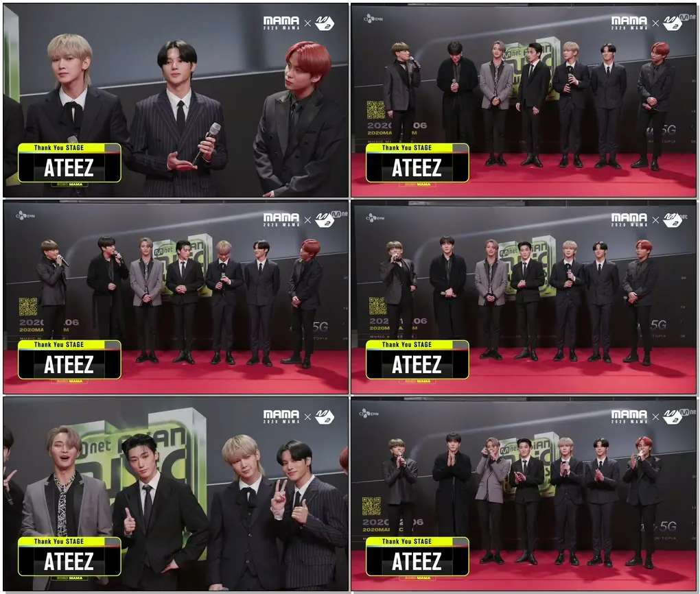 #2020MAMA #M2 #MnetASIANMUSICAWARDS [Thank You Stage] 에이티즈(ATEEZ) l 2020MAMA x M2