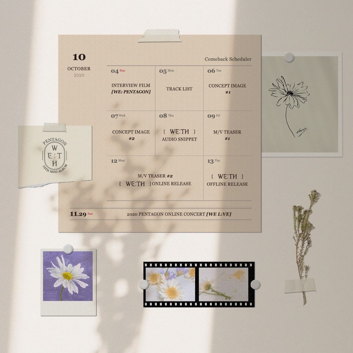 펜타곤 10th Mini Album [WE:TH] Comeback Scheduler