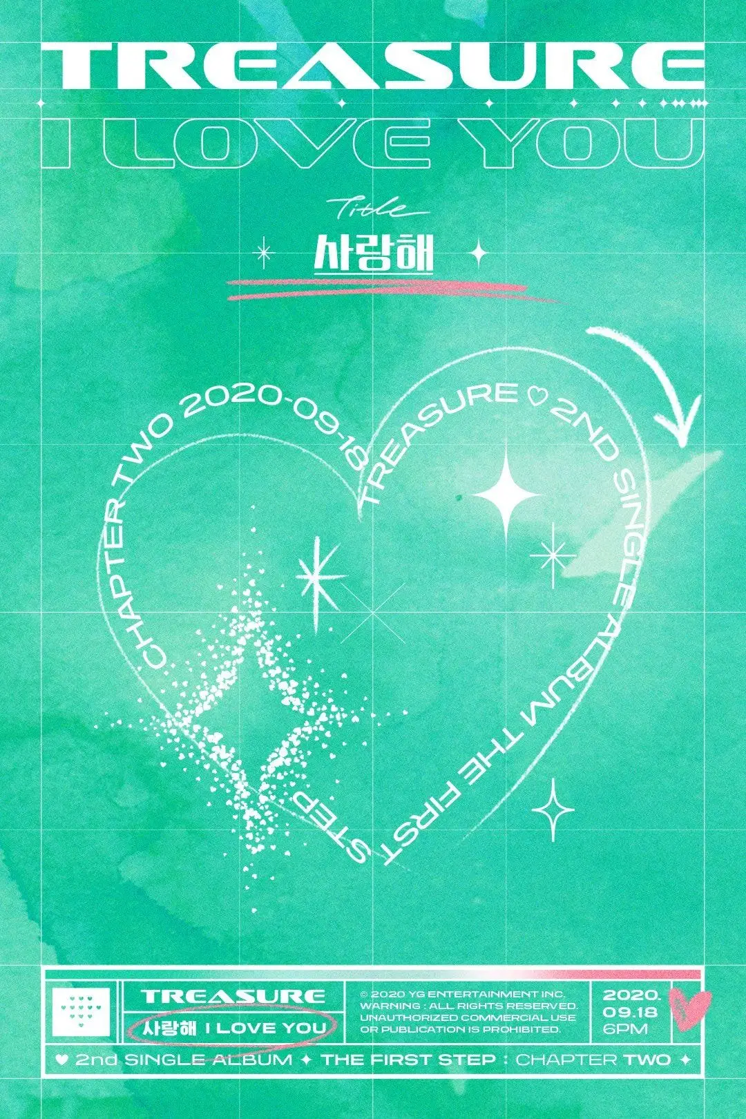 트레저 ‘사랑해 (I LOVE YOU)’ 타이틀 포스터 2nd 싱글앨범 ‘THE FIRST STEP : CHAPTER TWO’ ✅2020.09.18 6PM