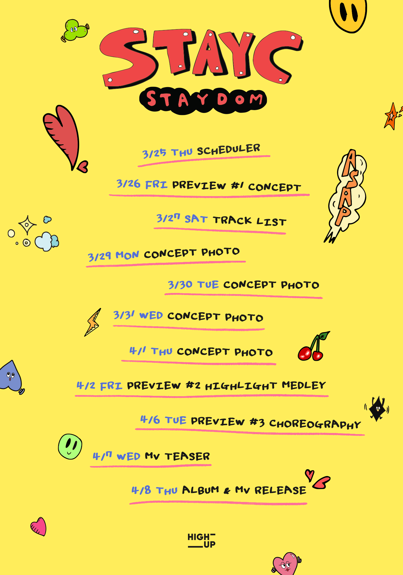 STAYC(스테이씨) The 2nd Single Album [STAYDOM] Scheduler