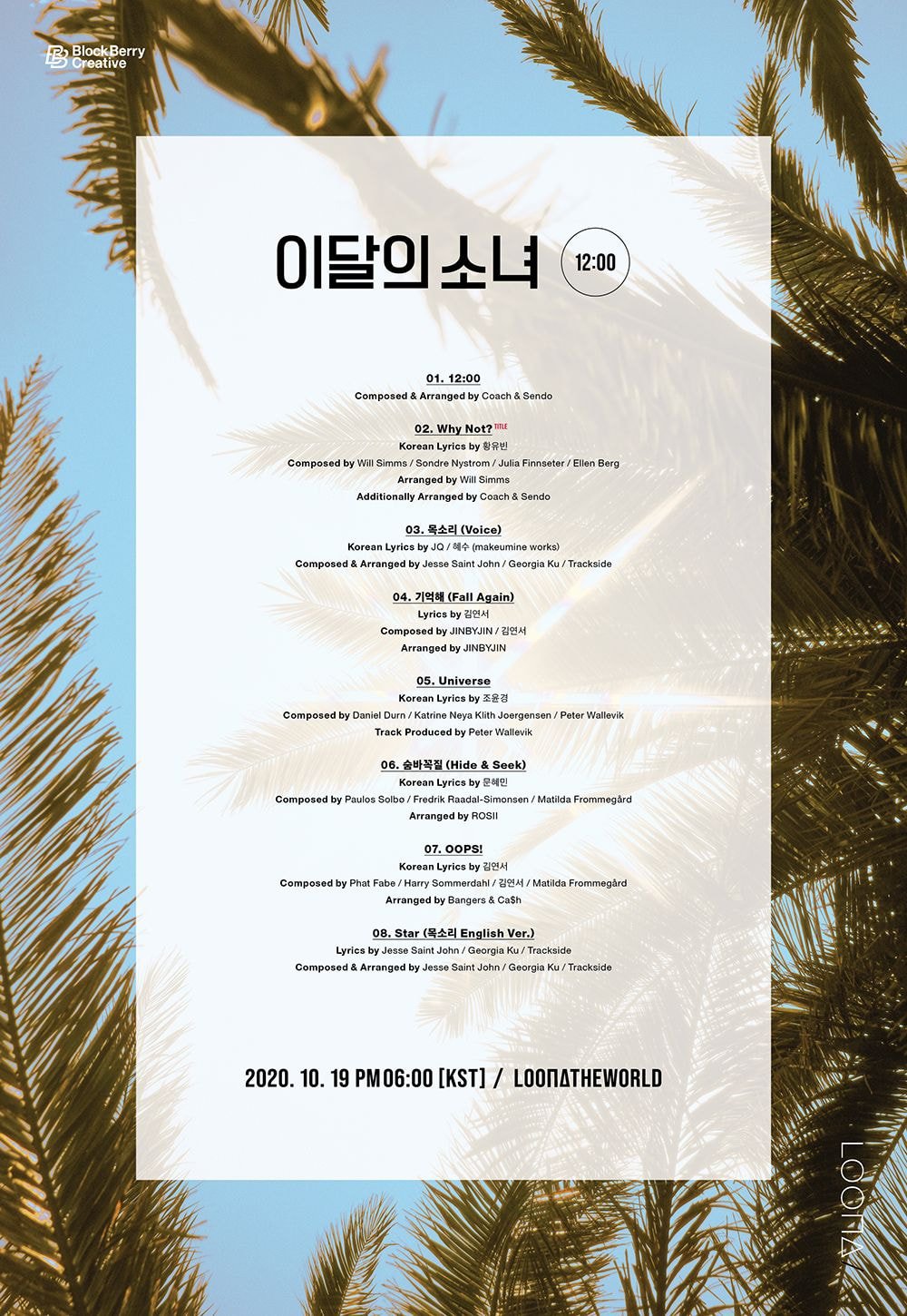 이달의 소녀(LOOПΔ) 3rd Mini Album [12:00] Tracklist