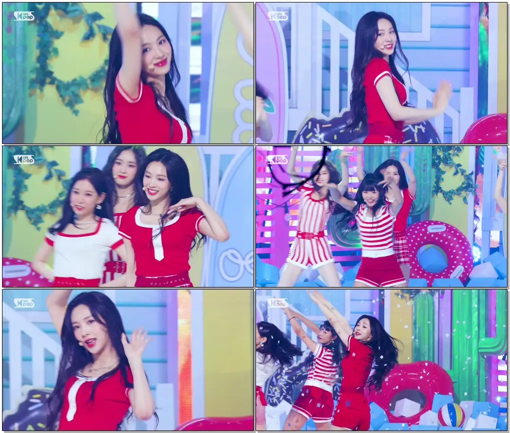 [페이스캠] 체리블렛 지원 '알로하오에' (Cherry Bullet JIWON 'Aloha Oe' FaceCam)│@SBS Inkigayo_2020.08.09