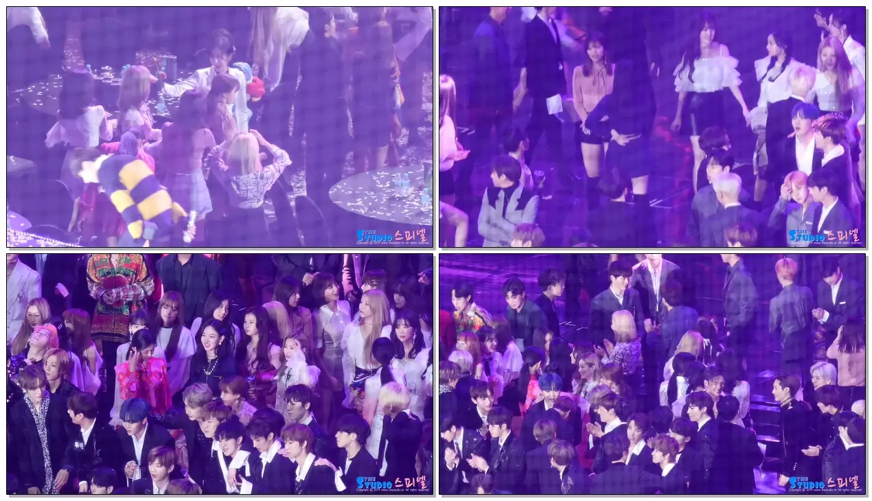 190115 여자친구와 친목하는 트와이스 TWICE 엔딩 Ending 직캠 @ 서울가요대상 by Spinel