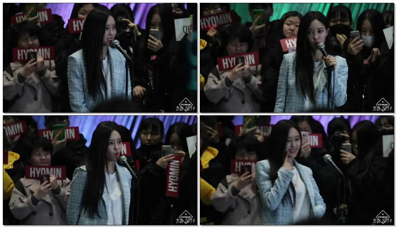 T-ARA HYOMIN 190226 티아라 효민 BY 147Company 철이 - 더쇼 퇴근인터뷰 직캠 fancam