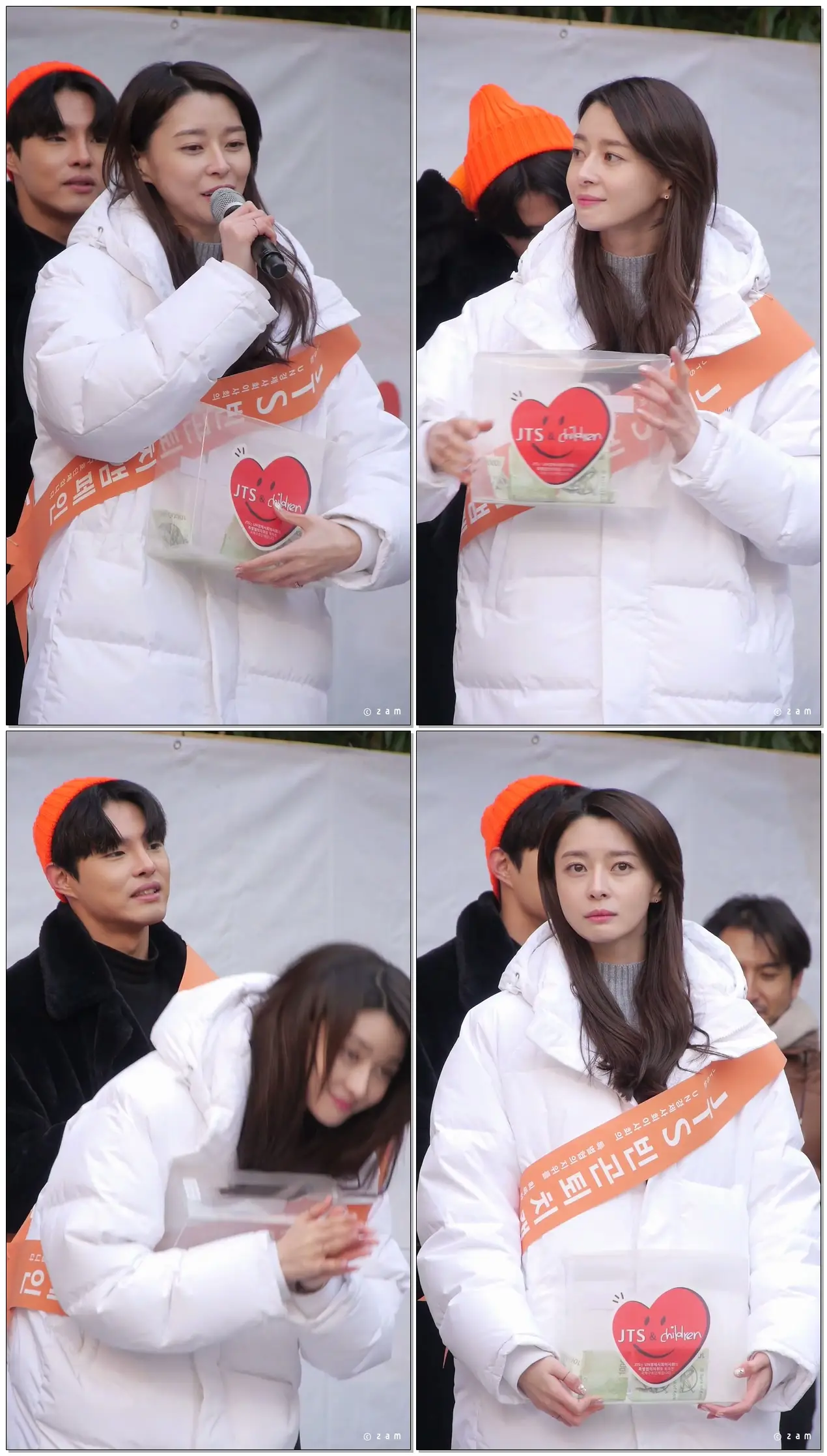 화이트패딩 입은 헬로비너스 나라 - JTS와 길벗이 함께하는 연말 거리모금 캠페인