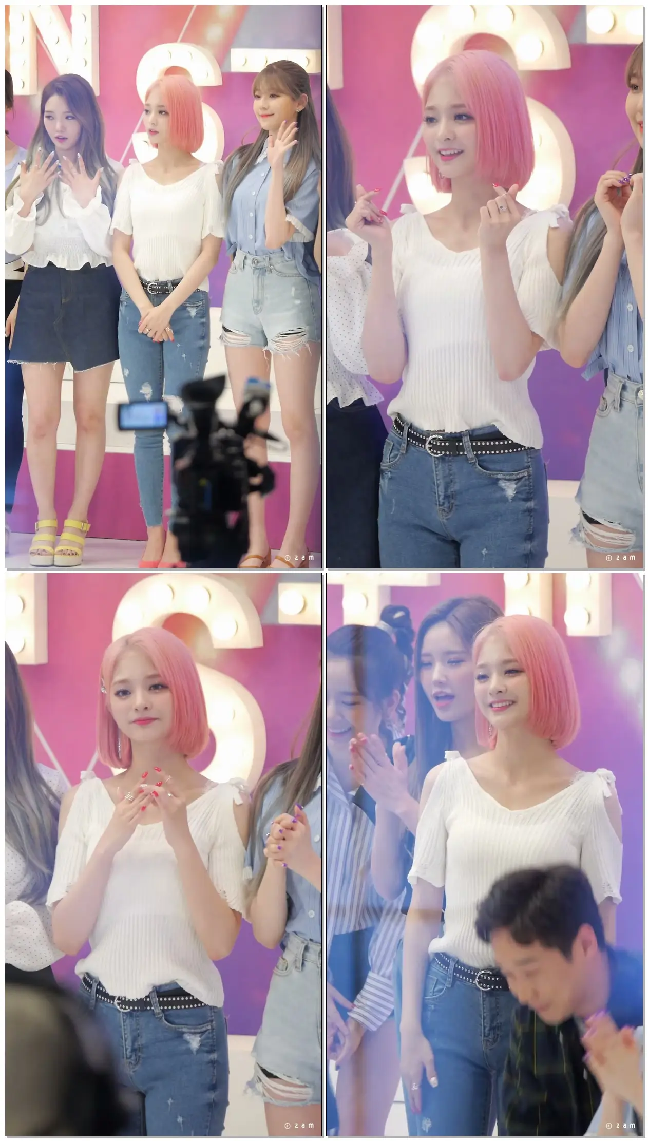 #프로미스나인 #이나경 핑크단발 청바지핏 (TBS팩트인스타 스타인터뷰 포토타임)