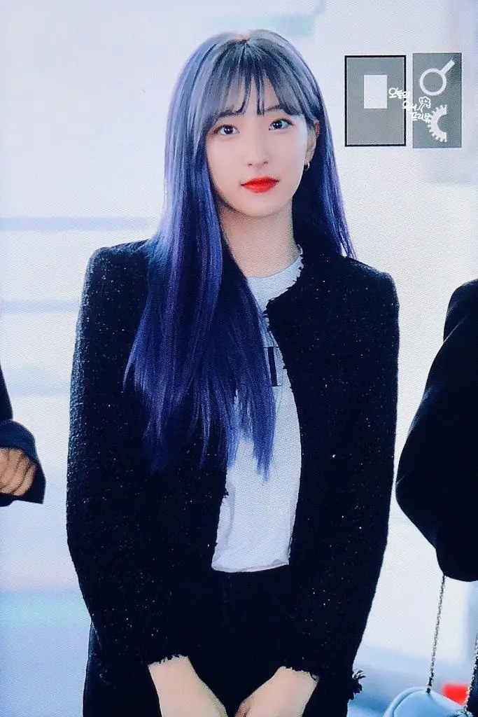 우주소녀 보라색 헤어 은서