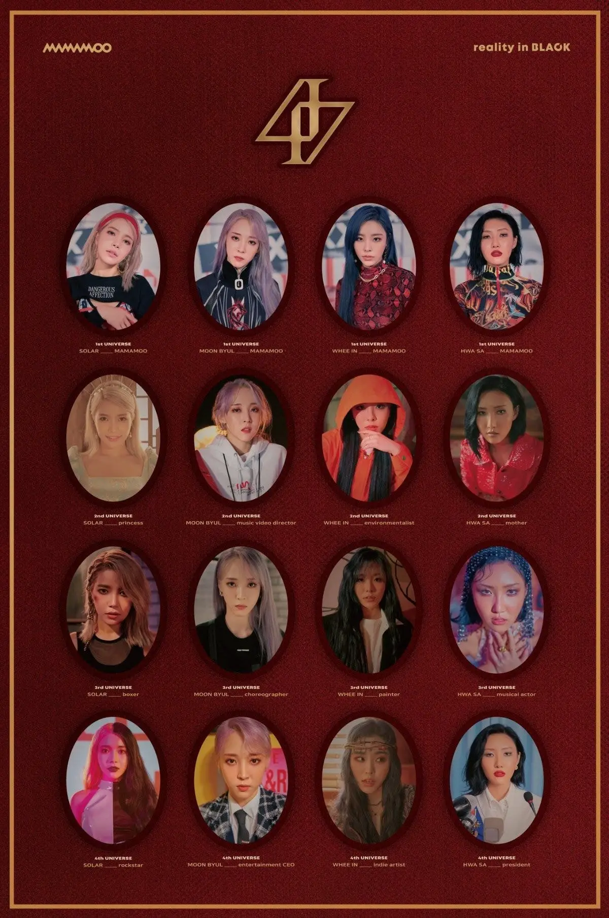 마마무 정규2집 reality in BLACK Special Teaser Image #MMM_Multiverse