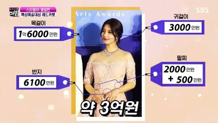 3억짜리 의상을 걸친 수지
