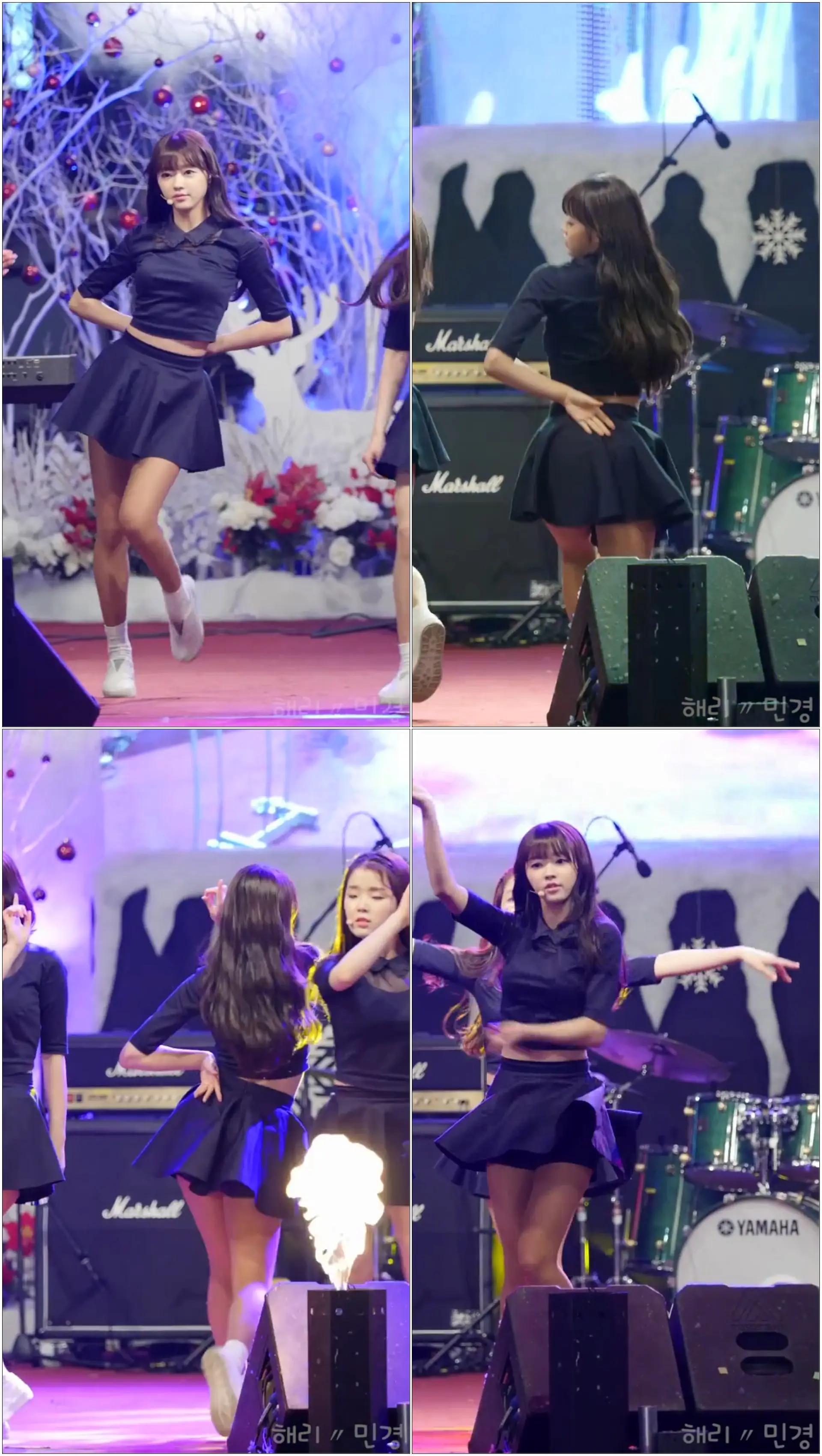 151121 오마이걸(OH MY GIRL) 유아,아린,비니 @동두천 크리스마스트리점등식 by 해리민경 fancam