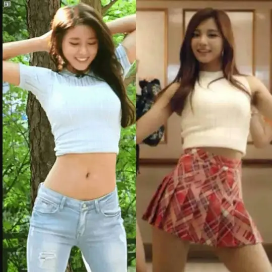 설현.쯔위 몸매 비교.jpg