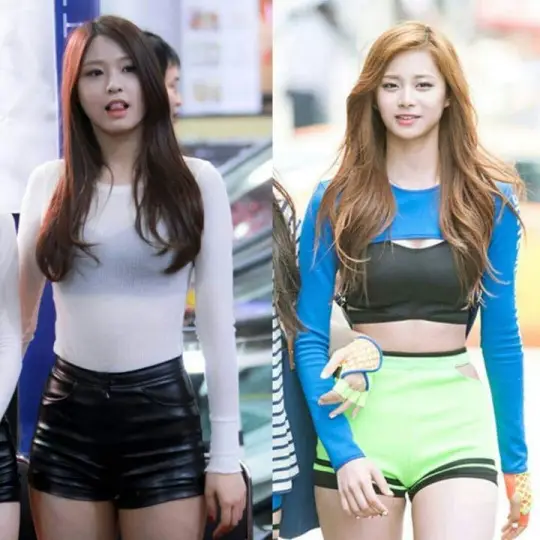 설현.쯔위 몸매 비교.jpg