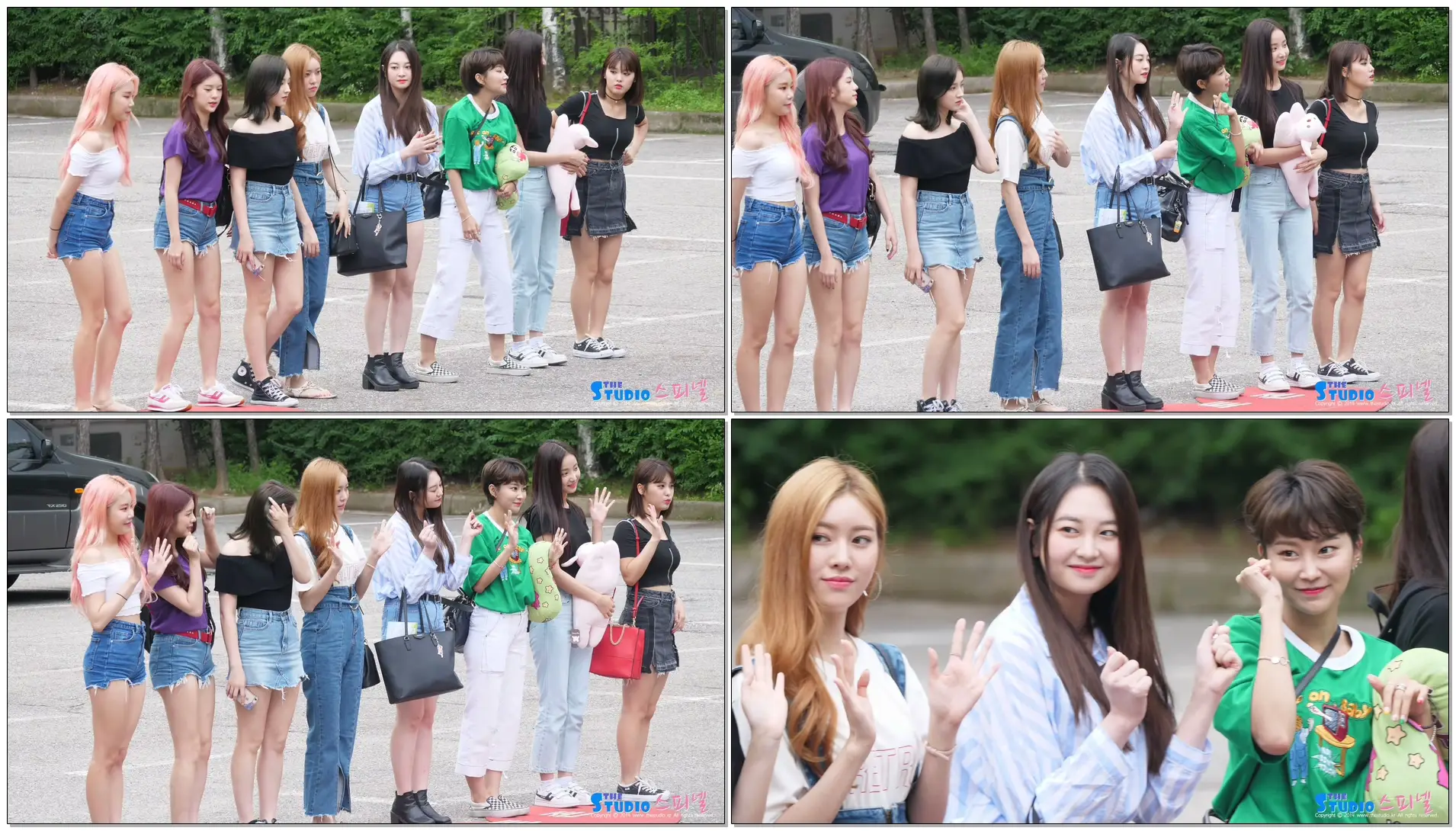 180713 모모랜드 MOMOLAND 뮤직뱅크 출근길 4K 직캠 by Spinel