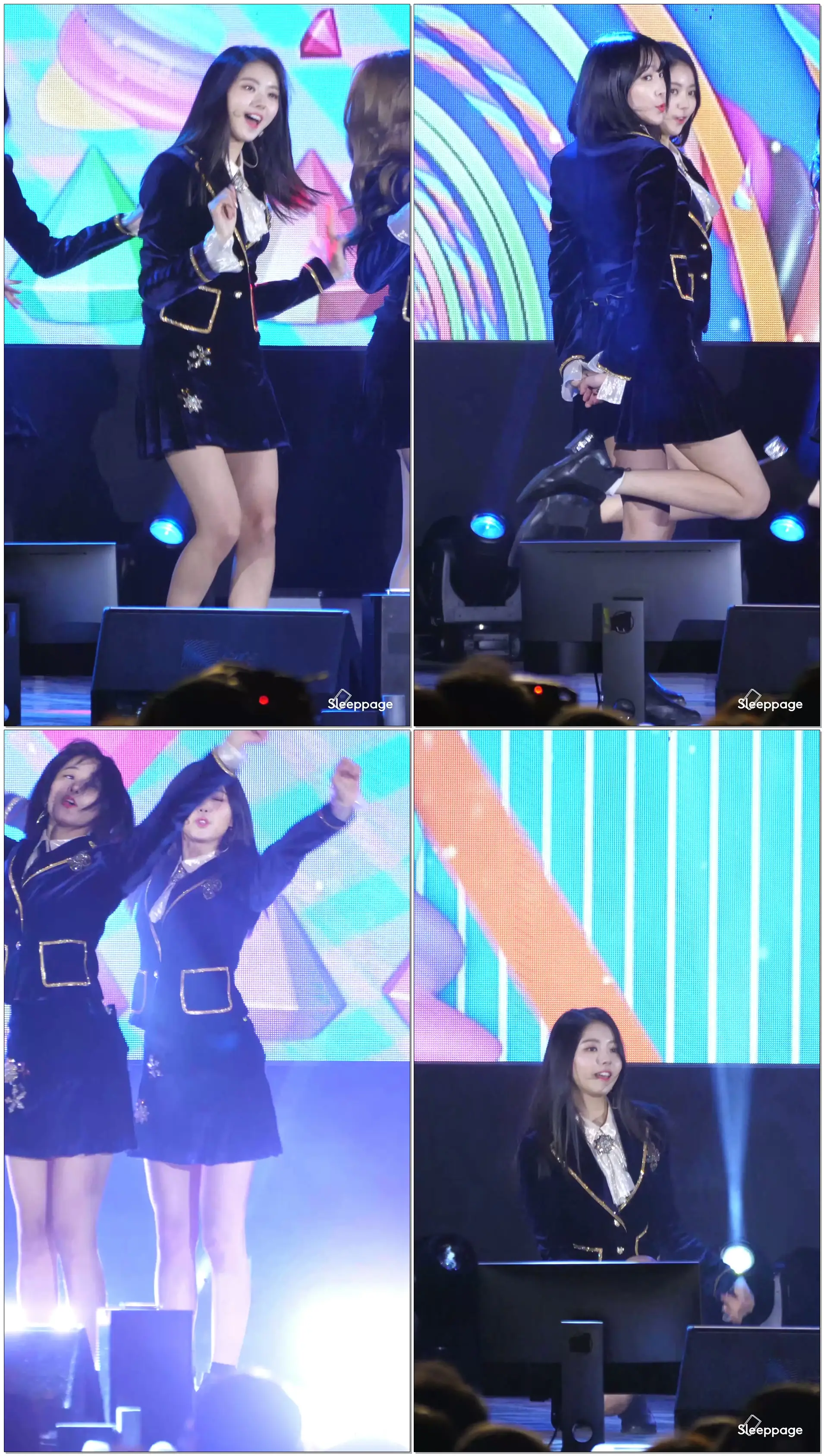 [4K] 180303 프리스틴 PRISTIN 위우 WEE WOO 나영 Nayoung @ 동계패럴림픽합화식 By Sleeppage