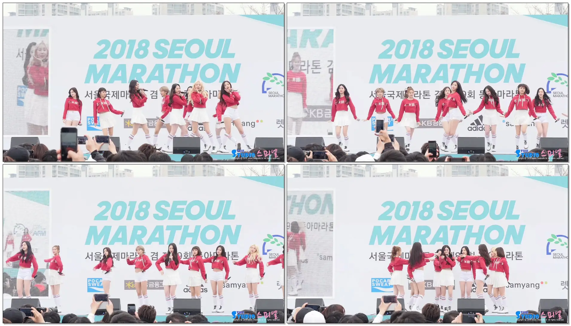 180318 모모랜드 '꼼짝마' 4K 전체 직캠 MOMOLAND fancam - Freeze (서울국제마라톤) by Spinel