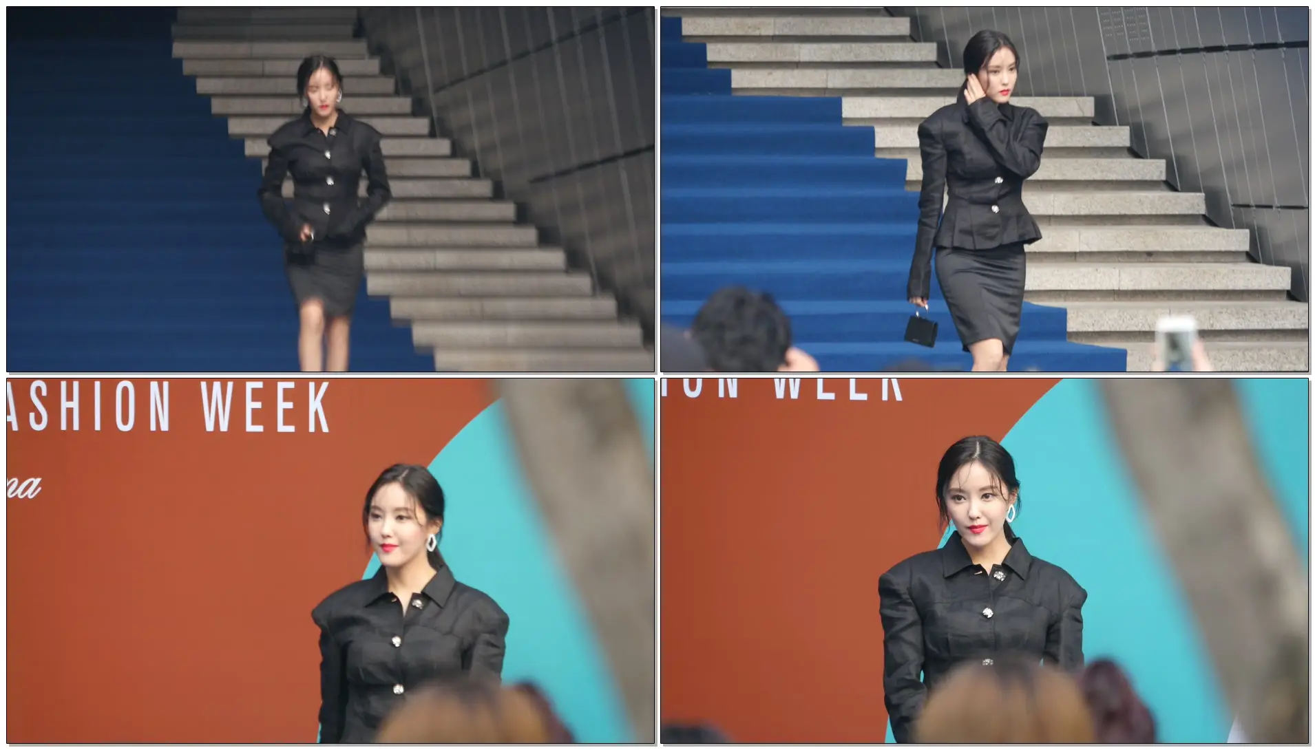180324 2018 F/W 헤라서울패션위크 FLEAMADONNA 블루카펫 티아라 효민 4K 직캠 by ace