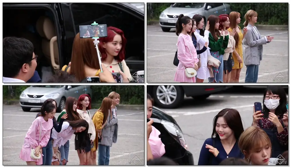 180914 오마이걸 (OH MY GIRL) 전체 출근길 BY 철이 147Company - kbs 뮤직뱅크 신관공개홀(직캠/fancam)