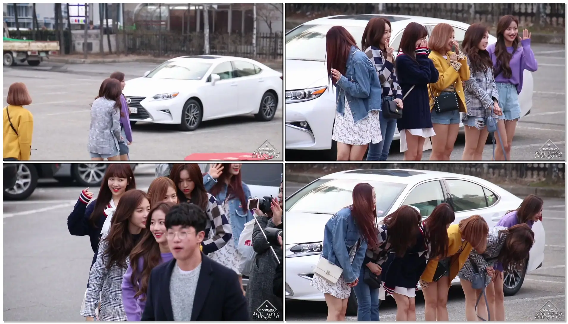 180323 에이프릴 (April) 전체 출근길 BY 철이 147Company - kbs 뮤직뱅크 신관공개홀(직캠/fancam)
