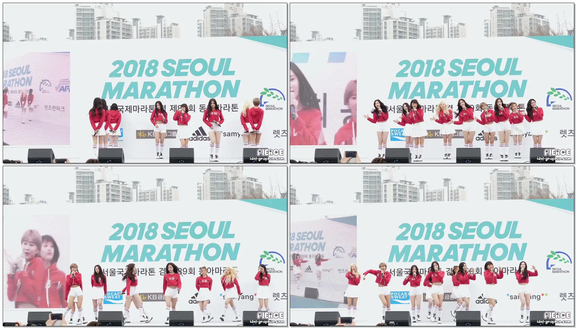 [4K] [180318] 모모랜드 MOMOLAND - 짠쿵쾅 (서울국제마라톤대회 축하공연) 직캠/Fancam by PIERCE