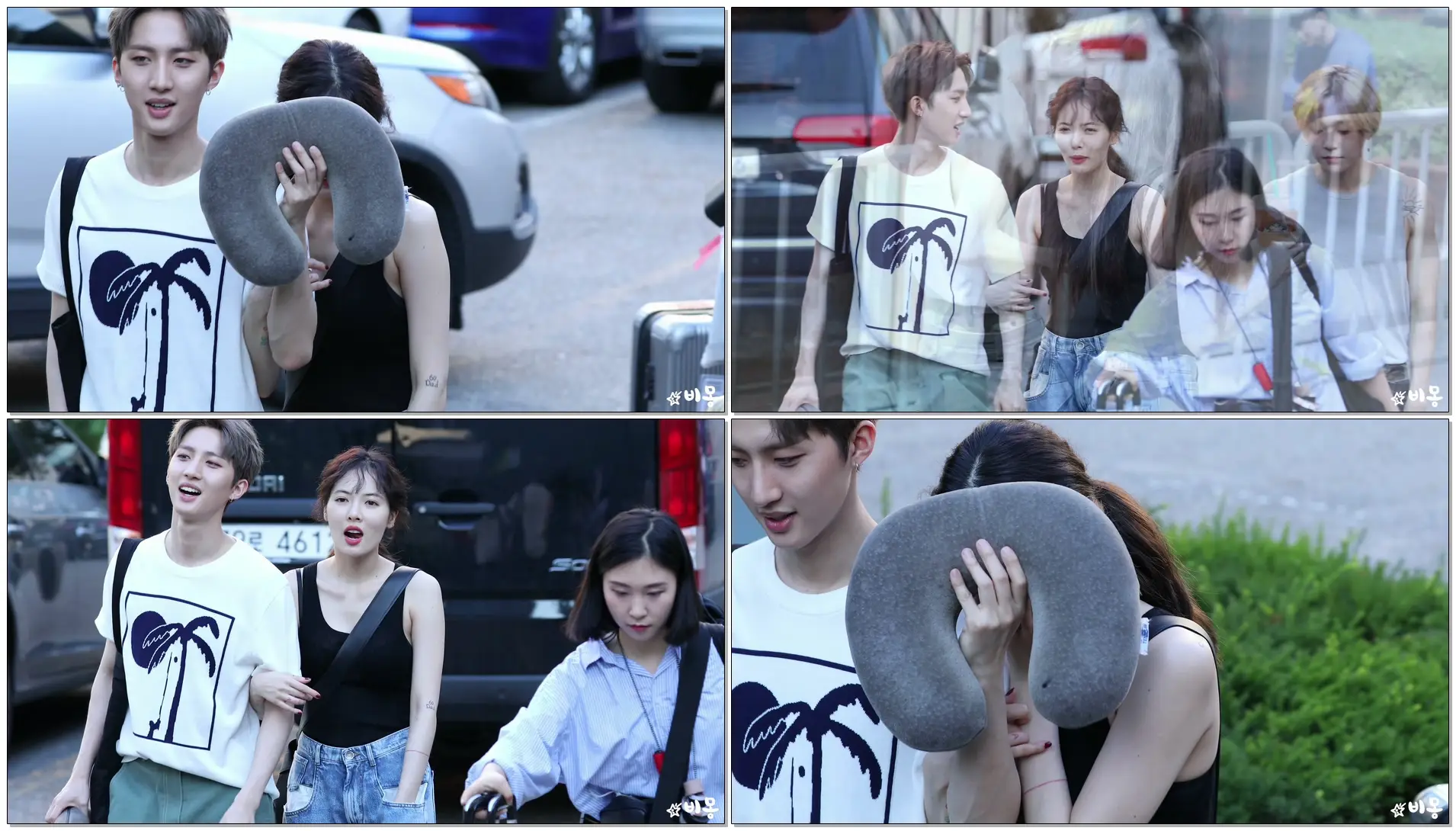 180720 현아(HyunA) 쌩얼 가려주는 펜타곤 후이 [뮤직뱅크 퇴근길] 4K 직캠 by 비몽
