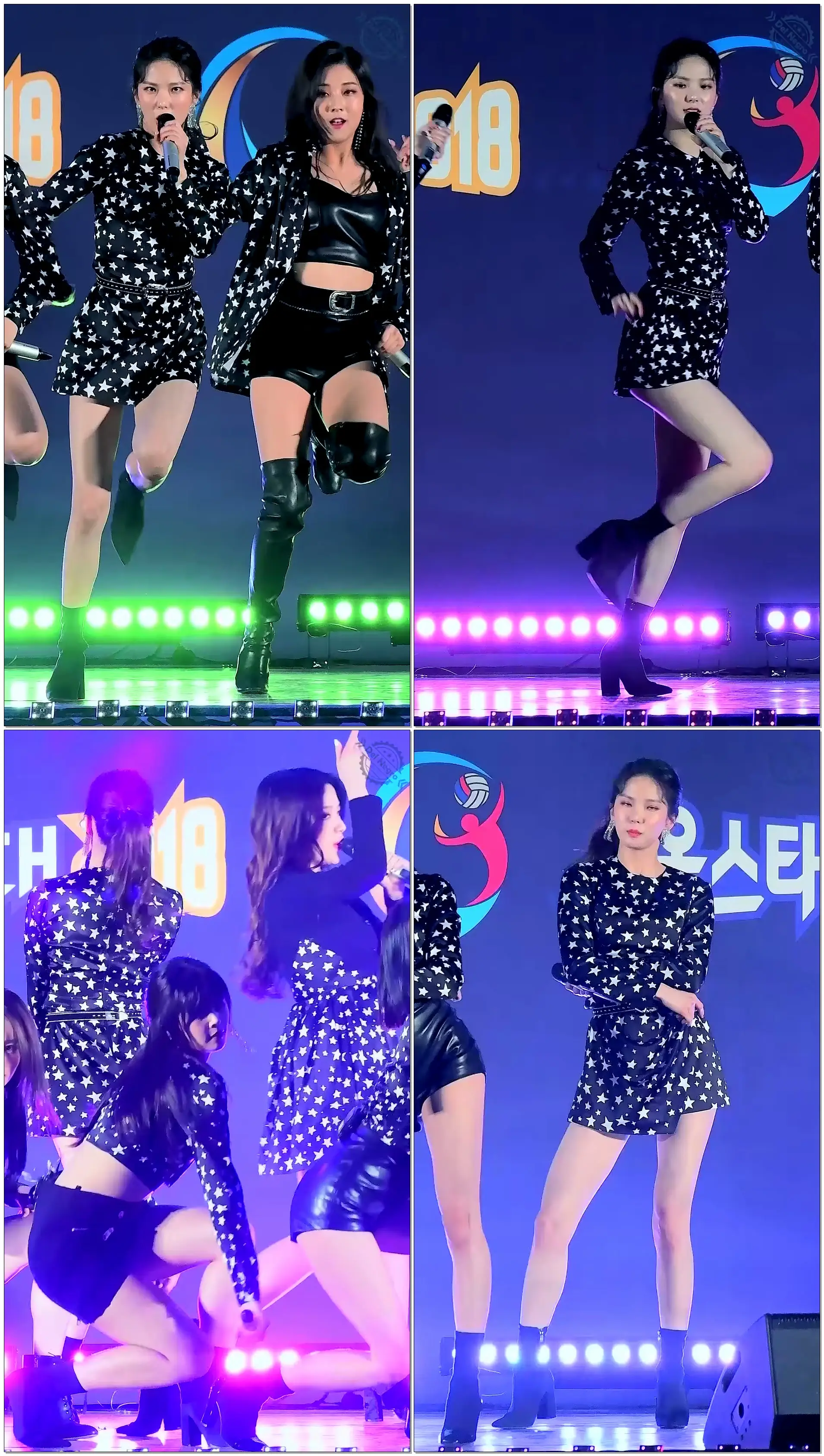 180408 한국 태국 여자배구 올스타 슈퍼매치 CLC Black Dress 유진 직캠 By 델네그로