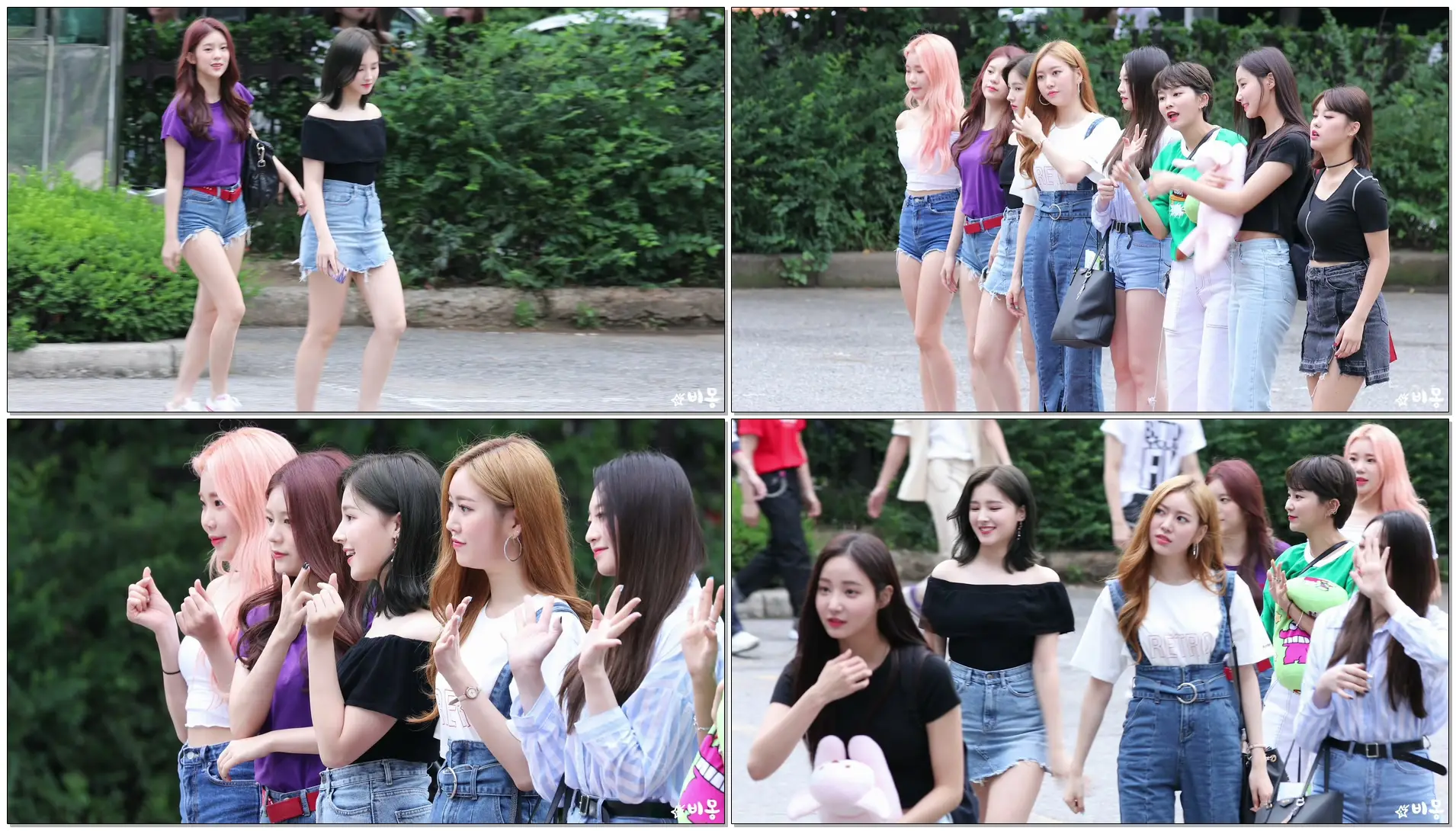180713 모모랜드(MOMOLAND) 뮤직뱅크 출근길 (Music Bank) 4K 직캠 by 비몽