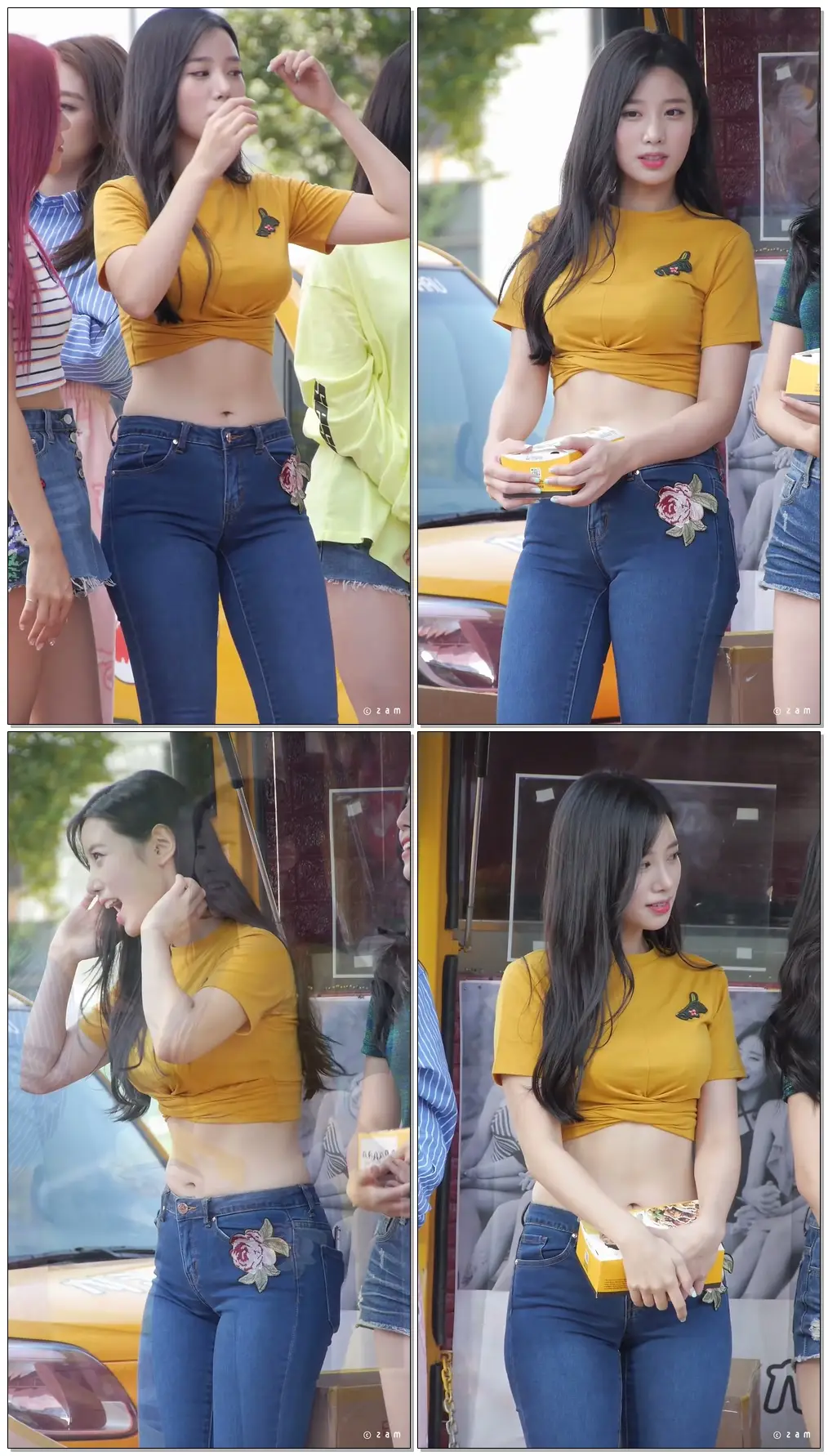 베리굿 BerryGood 조현 - 크롭배꼽티 청바지핏 영상모음 (베리굿미니팬미팅 치킨이벤트)