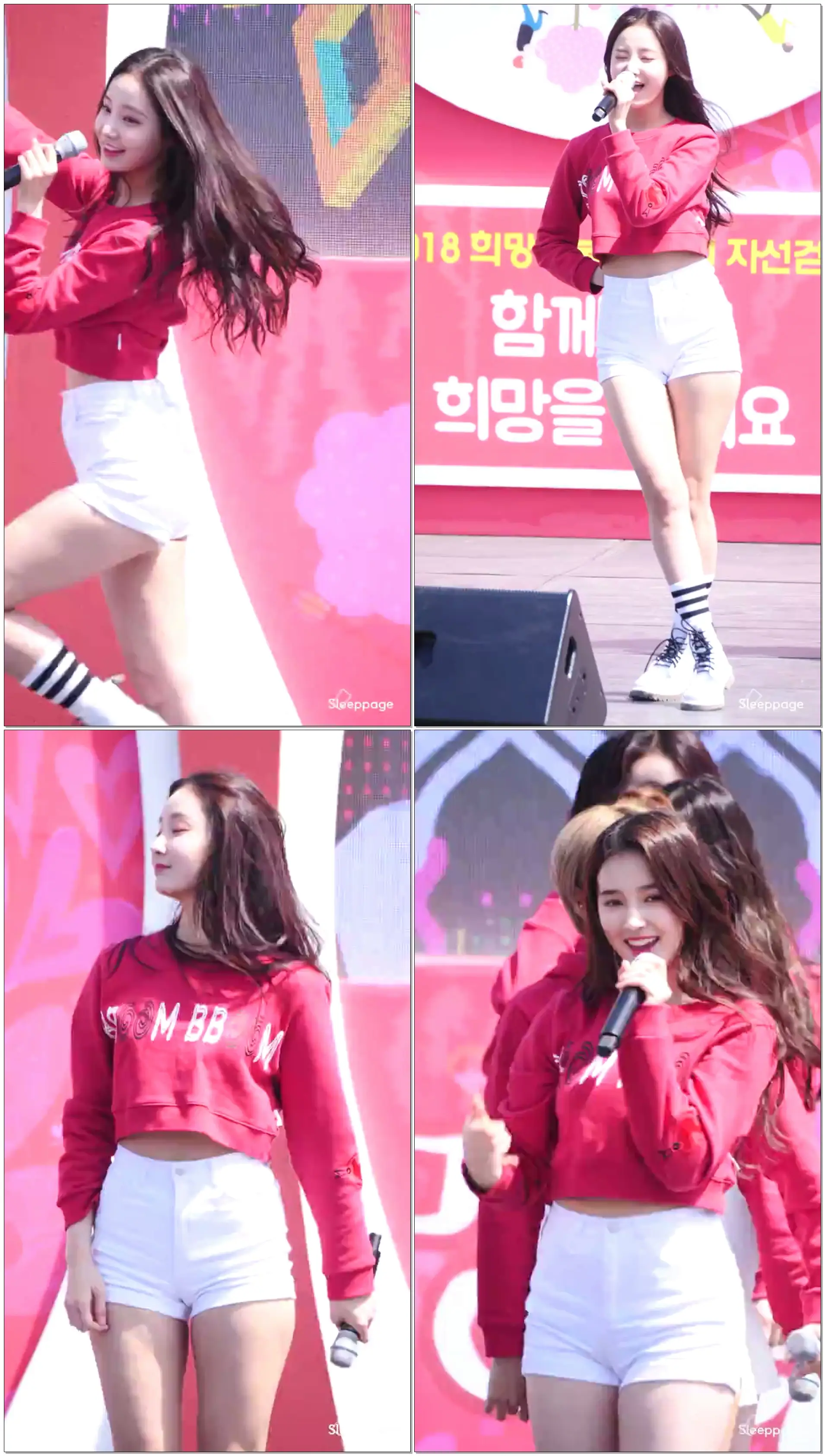 [4K] 180406 모모랜드 MOMOLAND 어마어마해 Wonderful Love 연우 Yeonwoo @ 1M1원 자선걷기대회 BY Sleeppage