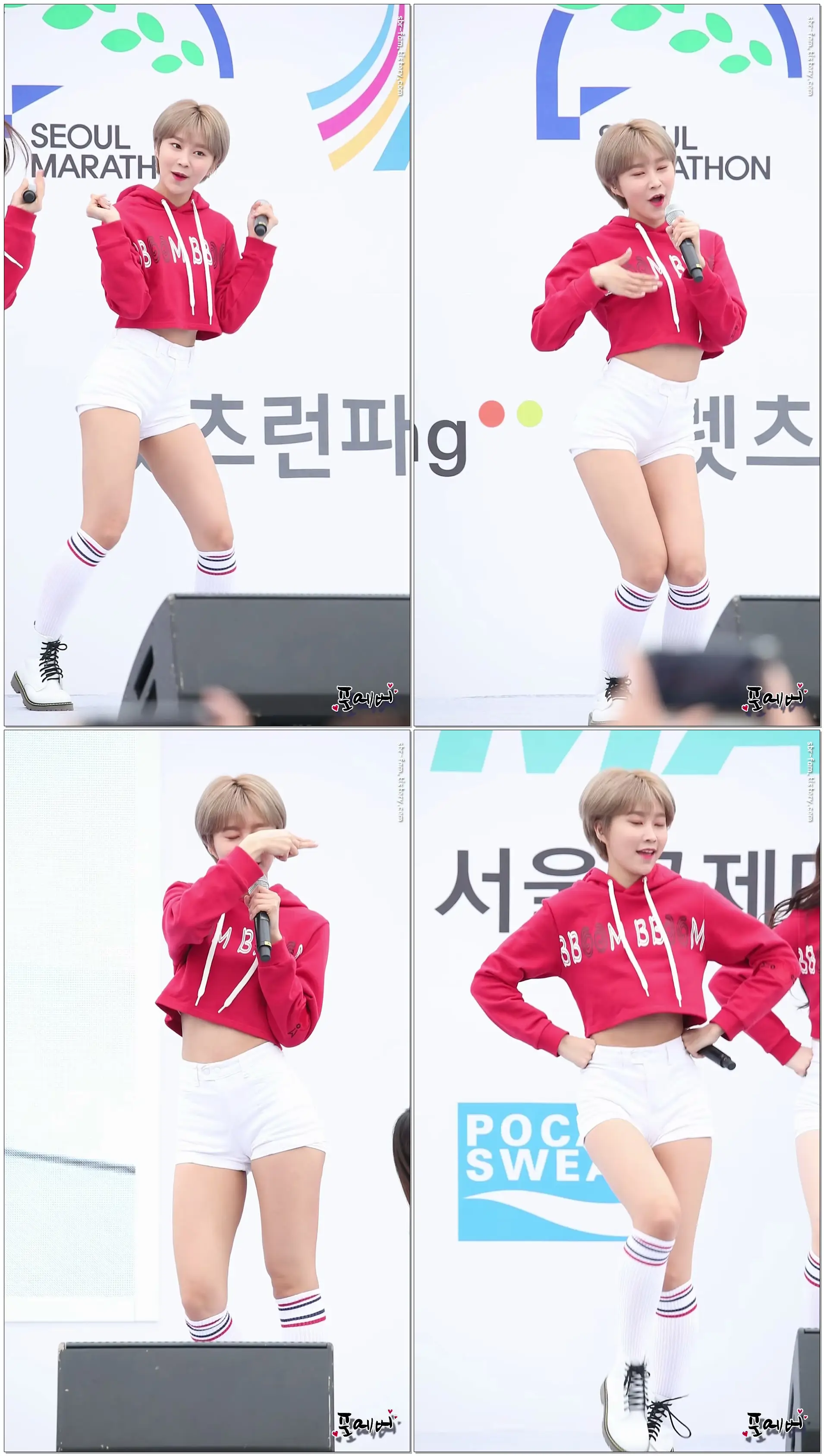 180318 모모랜드(Momoland) 혜빈-짠쿵쾅 2018 서울국제마라톤 축하공연 직캠(fancam) by 포에버