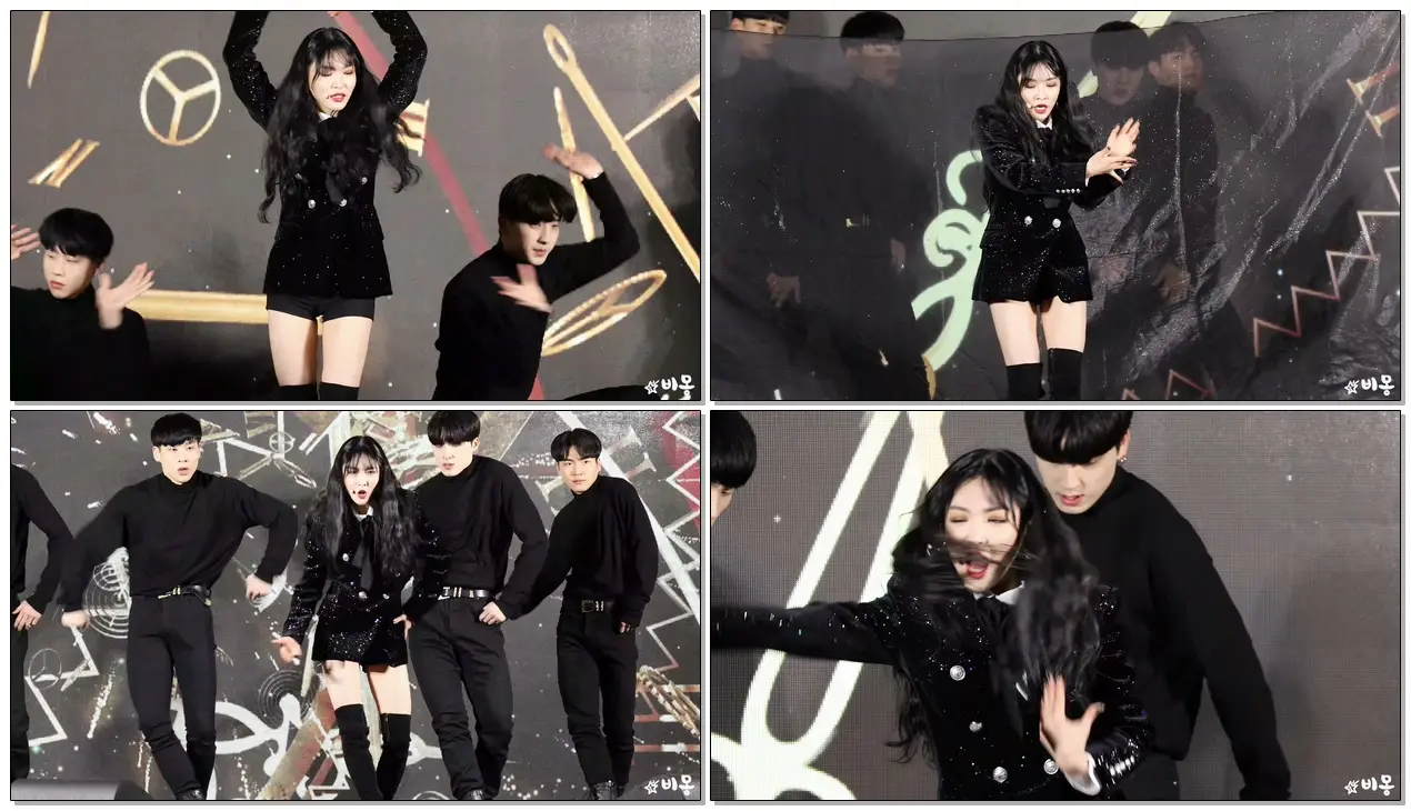 190102 청하(Chung Ha) 신곡 - 벌써 12시 (Gotta Go) [타임스퀘어오픈쇼케이스] 4K 직캠 by 비몽