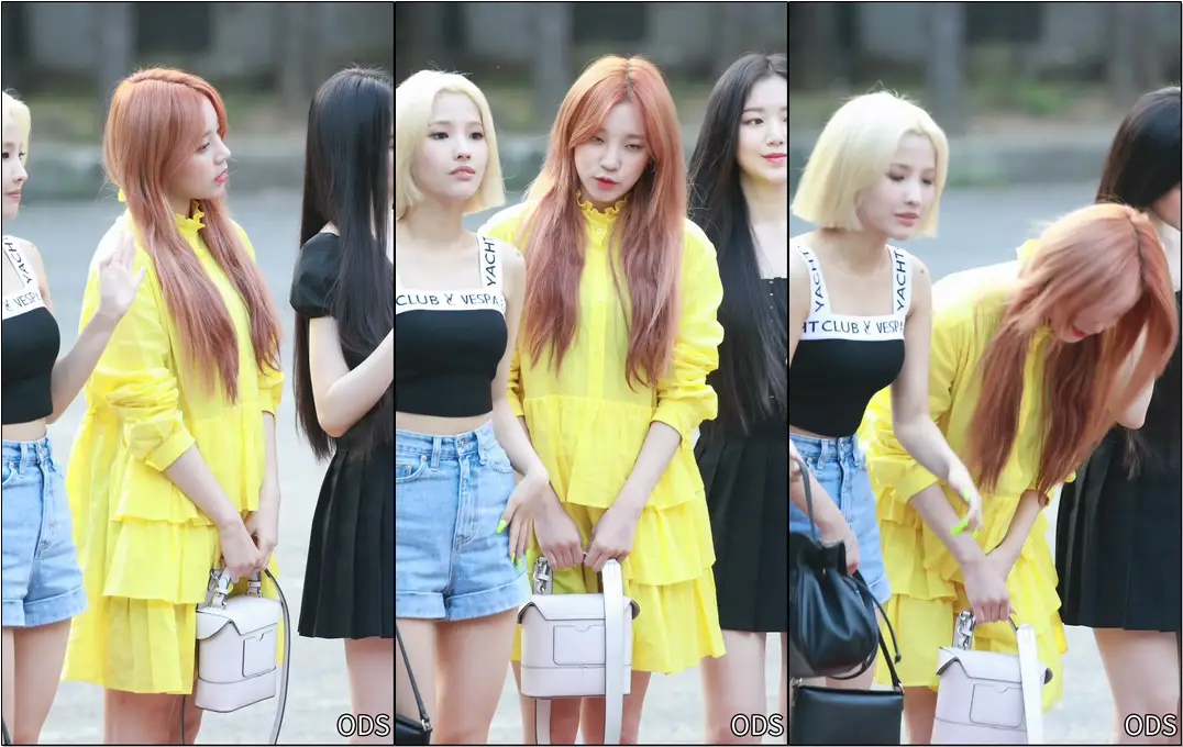 190628 날파리에 놀라는 (여자)아이들 #우기 - Kbs 뮤직뱅크 출근길