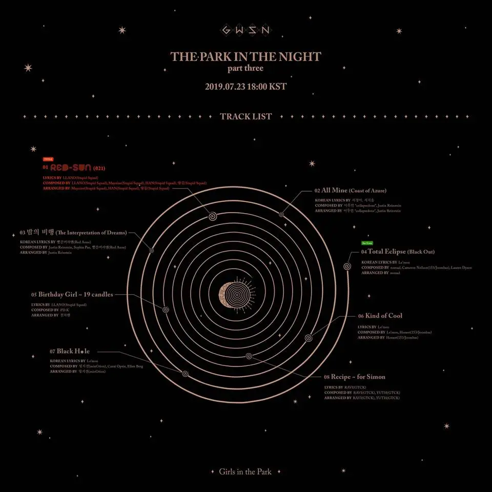 공원소녀, 타이틀곡 '레드썬'…베일벗은 트랙리스트