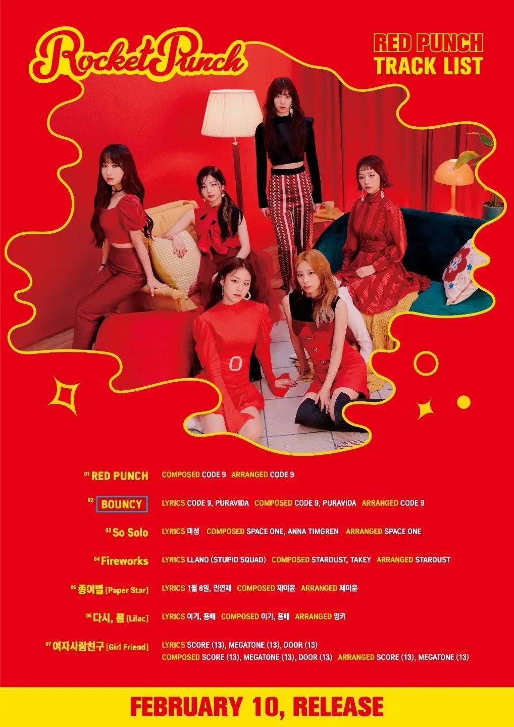 #로켓펀치 2nd Mini Album [Red Punch] 트랙리스트