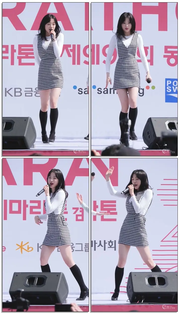 190317 에이프릴 APRIL 진솔 April Story 봄의 나라 이야기 @ 서울국제마라톤대회 잠실운동장 4K 60P 직캠